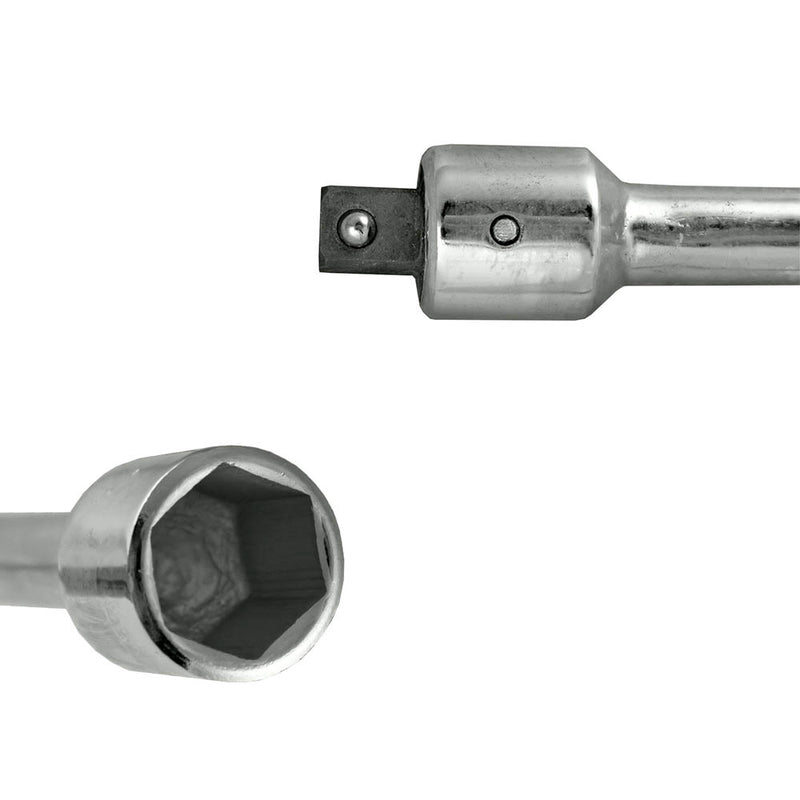 Llave de tuercas de rueda de 4 vías JBM (52881) con adaptador extraíble de 1/2"