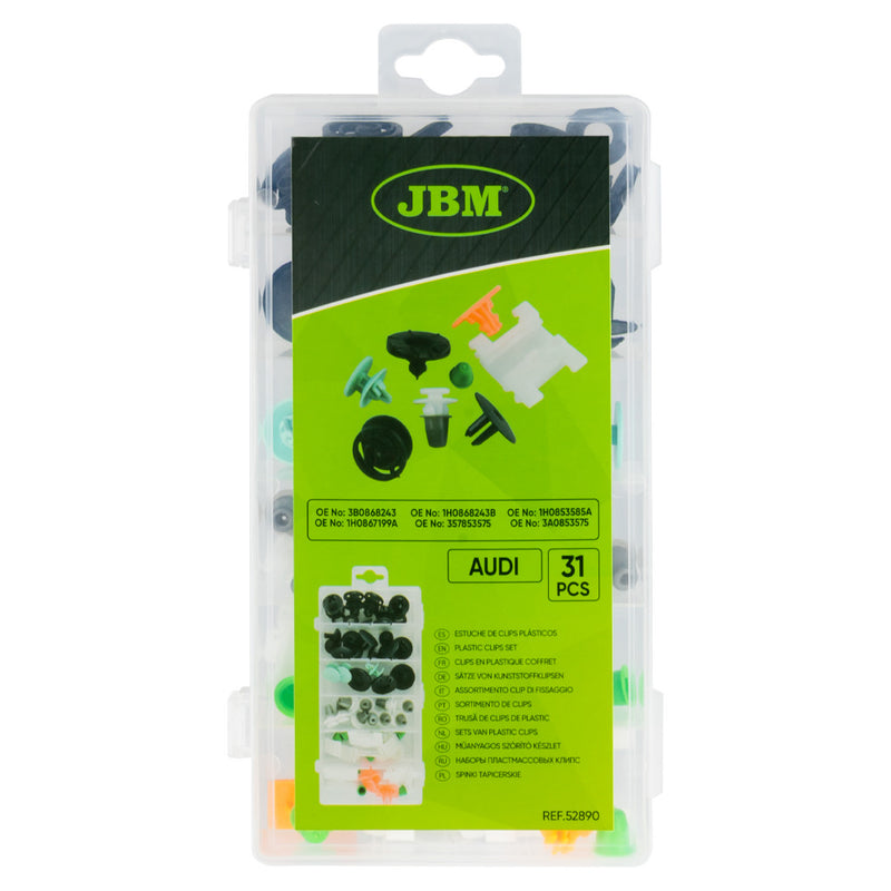 Juego de clips de plástico JBM (52890) para Audi (31 piezas)
