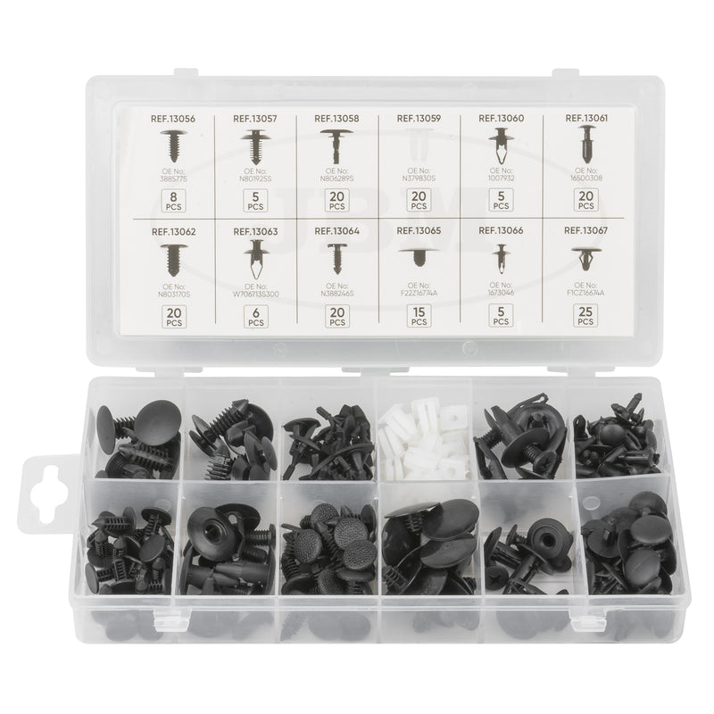 Conjunto de clipes de plástico JBM (52891) para Ford, 169 peças