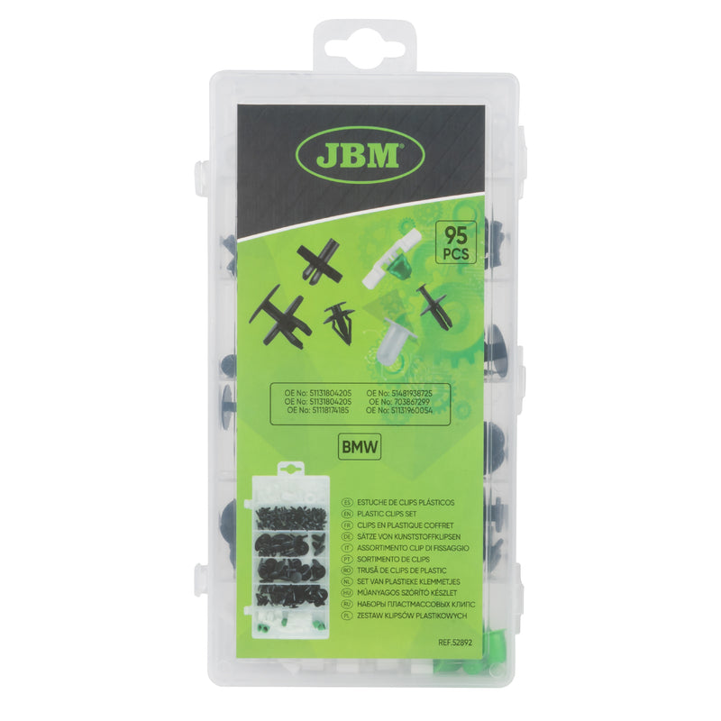 Juego de clips de plástico JBM (52892) para BMW (95 piezas)