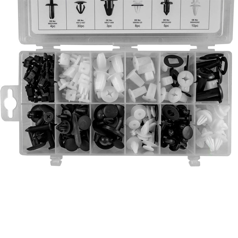 Juego de clips de plástico JBM (52895) para Mitsubishi, 134 piezas