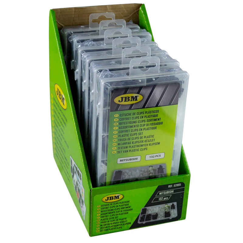 Juego de clips de plástico JBM (52895) para Mitsubishi, 134 piezas