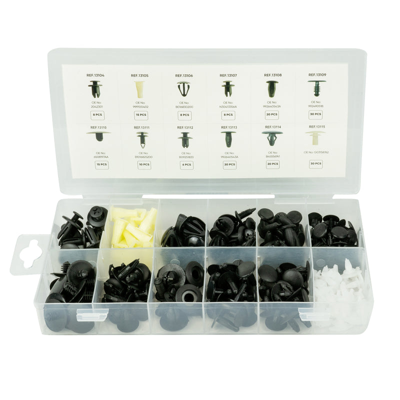 Conjunto de clipes de plástico JBM (52896) para Mazda, 190 peças