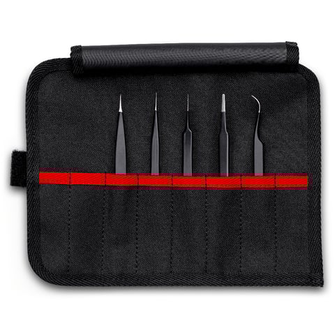 Knipex (92 00 01 ESD) Universal Tweezers Set ESD 5 parts