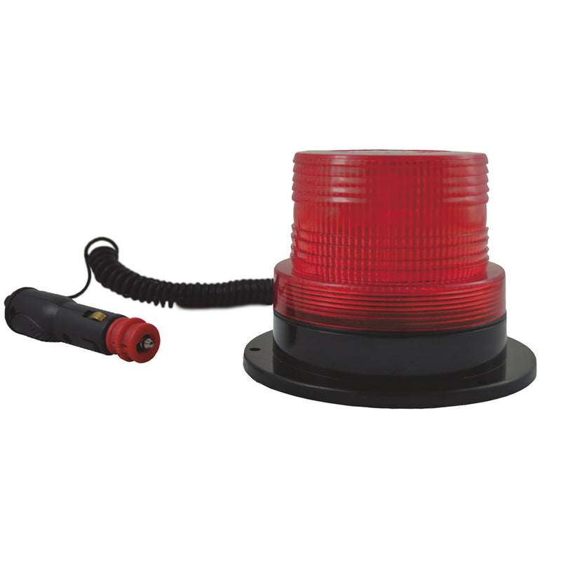 Baliza giratoria intermitente LED de bajo perfil JBM (52910) - Roja