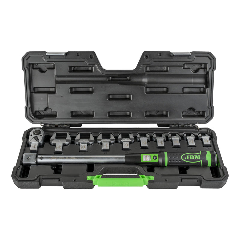 Llave dinamométrica JBM (52913) de 1/2" con cabezales intercambiables y rango de 40 a 200 Nm