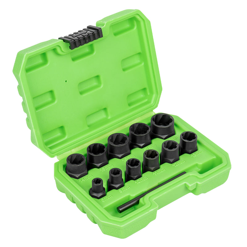 JBM (52962) Conjunto de 6 Soquetes de Torção de 3/8" para Remoção de Parafusos/Porcas de Segurança