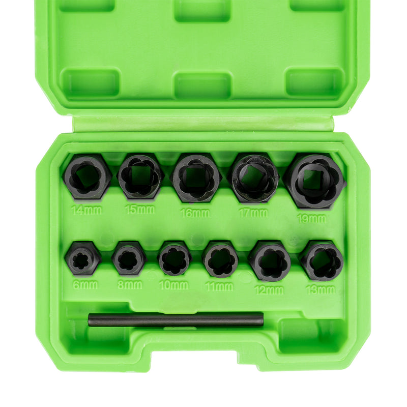 JBM (52962) Conjunto de 6 Soquetes de Torção de 3/8" para Remoção de Parafusos/Porcas de Segurança