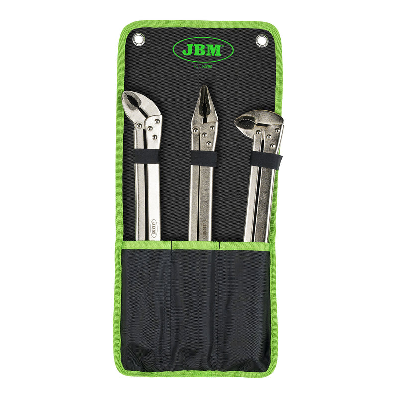 JBM (52982) Juego de 3 alicates de presión extralargos