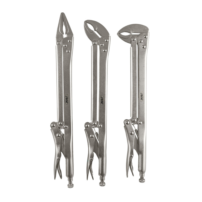 JBM (52982) Juego de 3 alicates de presión extralargos