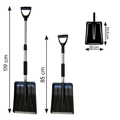 Pala telescópica de aluminio JBM (53033)