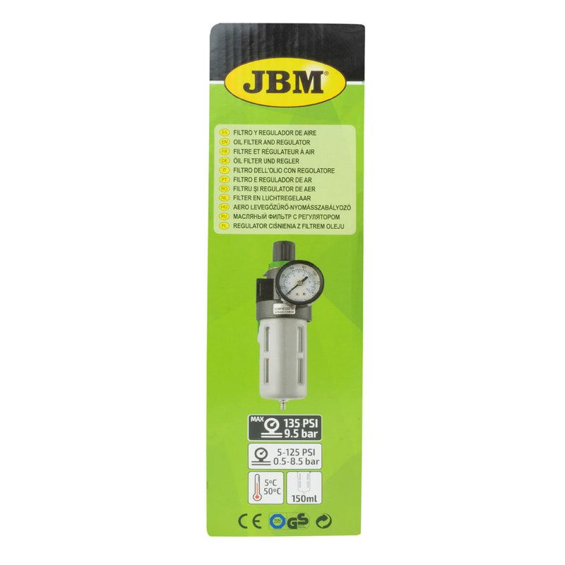 Filtro de aceite y regulador JBM (53063) de 1/4"