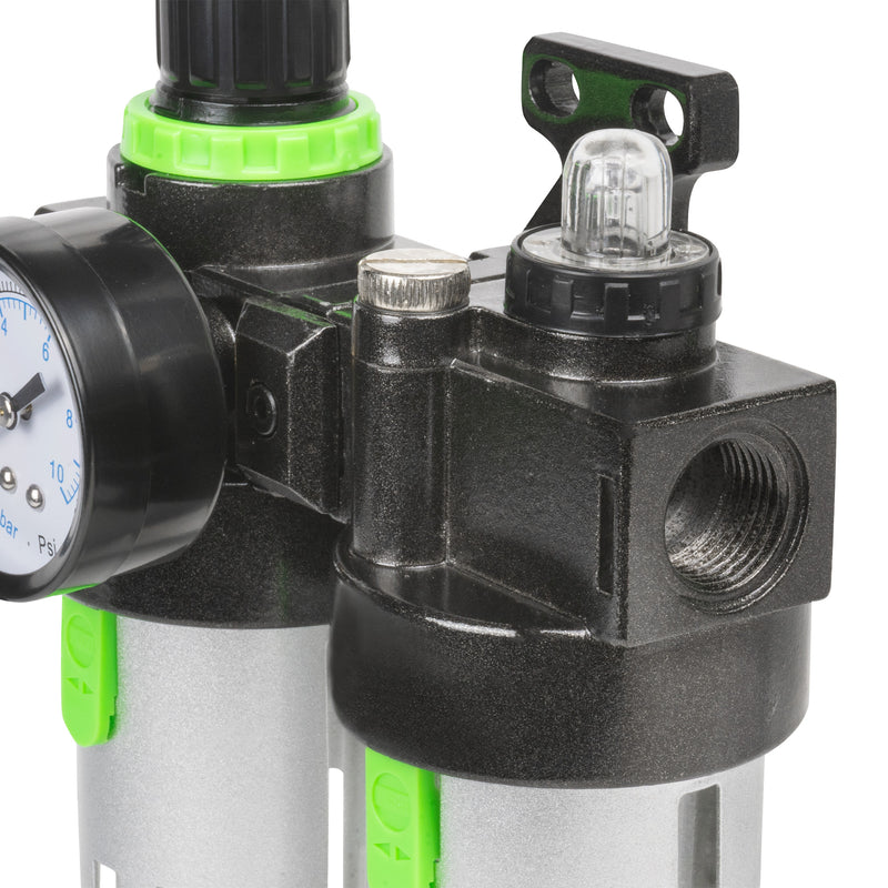 Filtro de aire, regulador y lubricador de aceite JBM (53068) de 1/2"