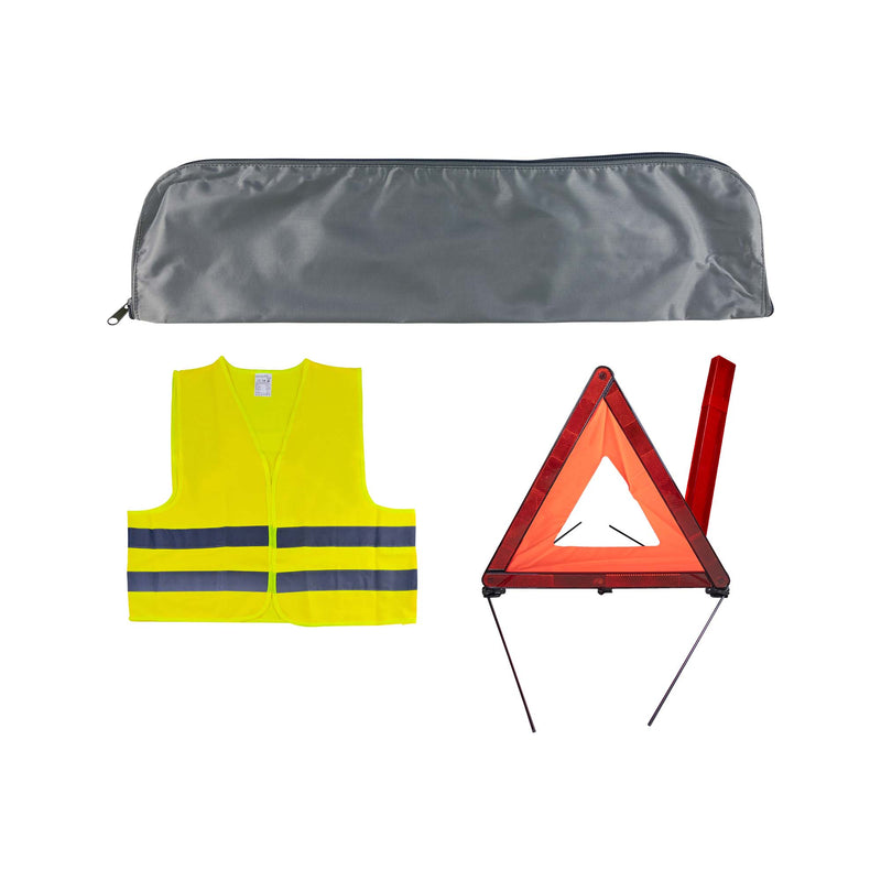 JBM (53092) Emergencykit + Grey Mini Bag + Reflective Vest + Warning Triangle