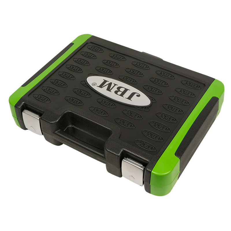 JBM (53108) 60-Piece Tool Case With 1/2" And 1/4" Spline Sockets  Chrome Finish
