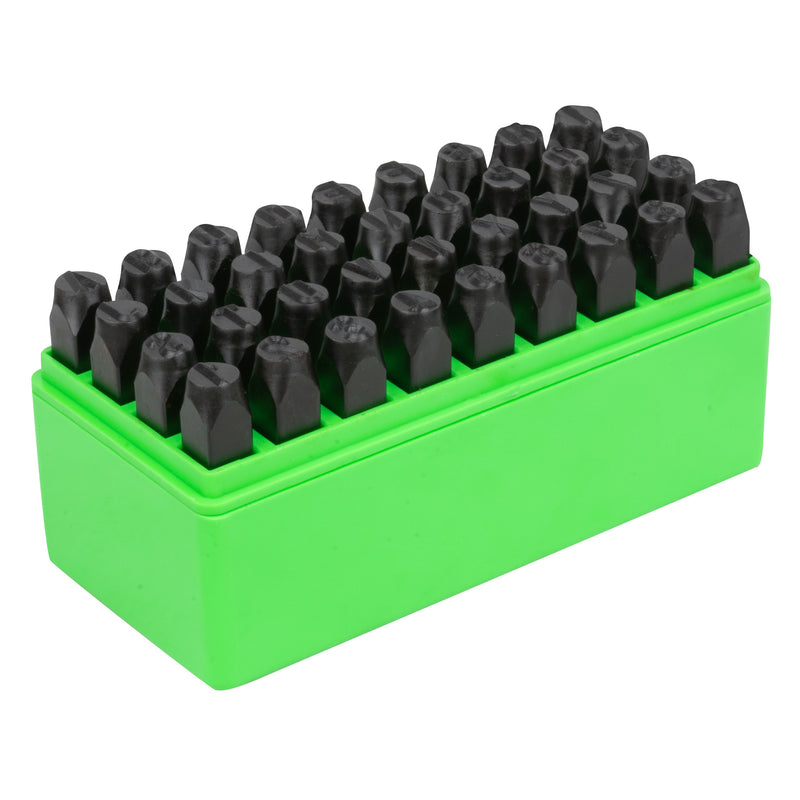 JBM (53119) Juego de letras y números estampados en acero de 8 mm