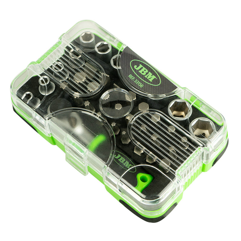 JBM (53156) Mini 37-Piece Bit And Socket Set With 1/4" Ratchet