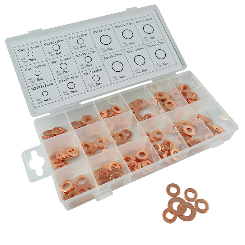 JBM (53229) Injector Copper Ring Assortment 150pcs