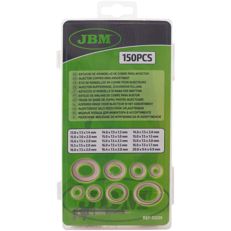 JBM (53229) Injector Copper Ring Assortment 150pcs