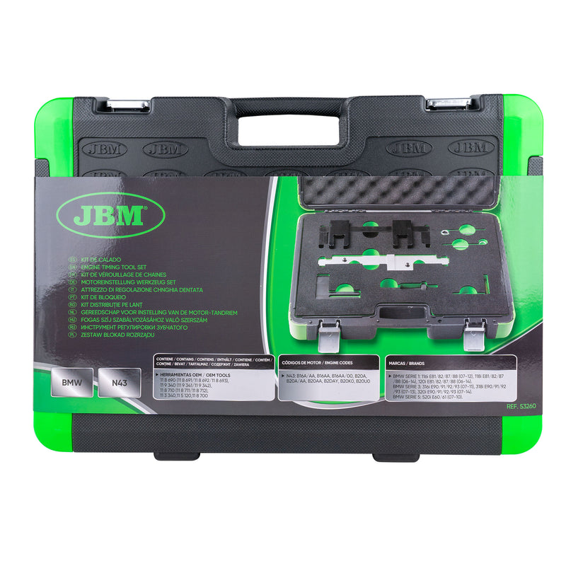 Kit de bloqueio do motor acionado por corrente JBM (53260) para motor BMW N43 a gasolina 1.6/2.0