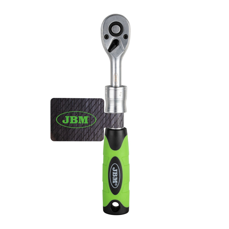 JBM (53346) Llave de carraca extensible de 1/4" (150-200 mm) con cabezal de 72 dientes