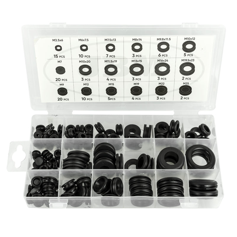 JBM (53349) Rubber Grommet Assortment 125pcs