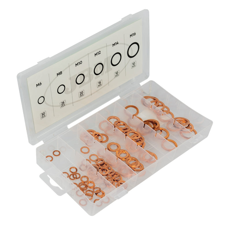 JBM (53353) Copper Washer Assortment 110pcs