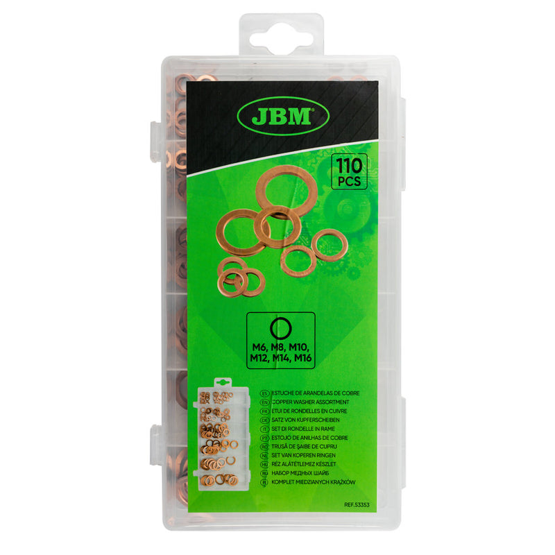 JBM (53353) Copper Washer Assortment 110pcs