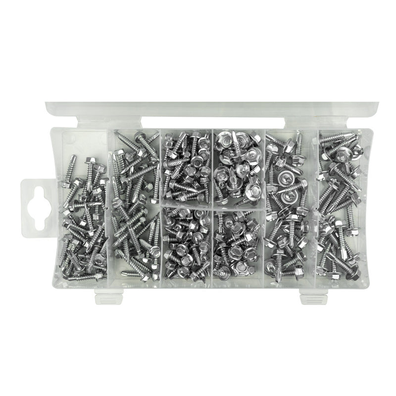 JBM (53354) Hex Head Drill Screw Assortment 200pcs