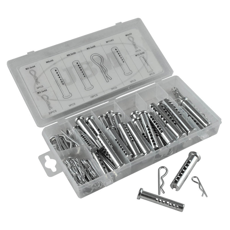 JBM (53363) Clevis Pin And R-Clip Assortment 71pcs