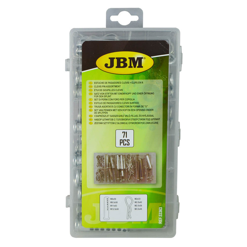 JBM (53363) Clevis Pin And R-Clip Assortment 71pcs