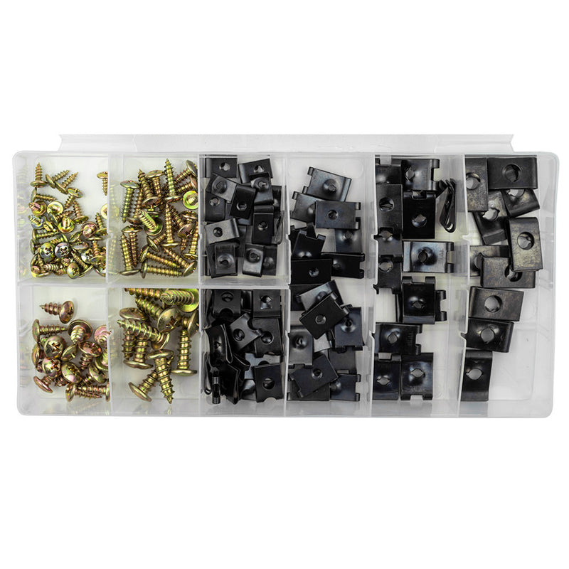 JBM (53366) U-Clip and Screw Assortment 170pcs
