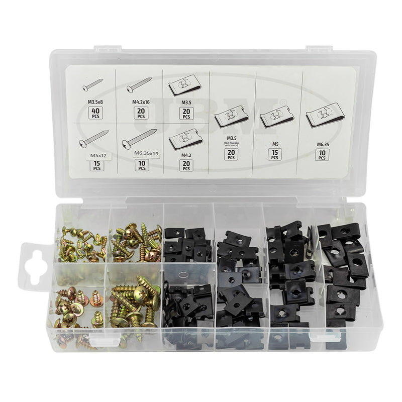JBM (53366) U-Clip and Screw Assortment 170pcs