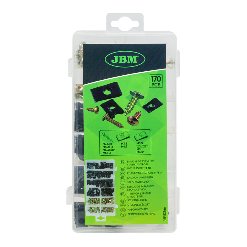 JBM (53366) U-Clip and Screw Assortment 170pcs