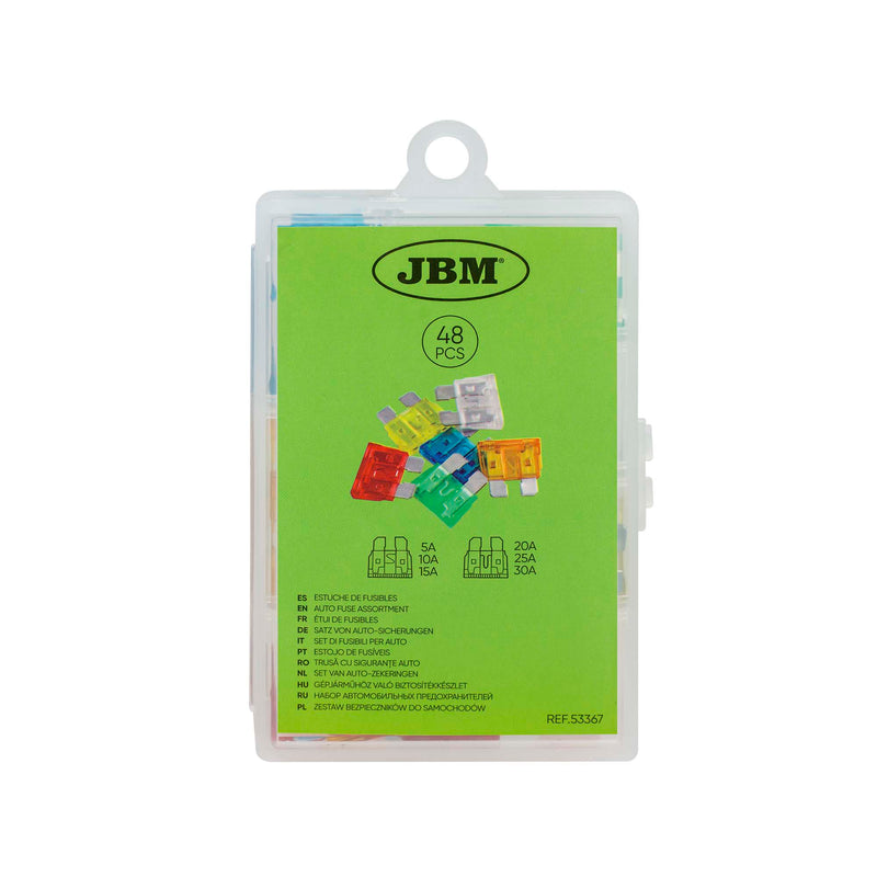 JBM (53367) Surtido de fusibles para coche 48 uds.