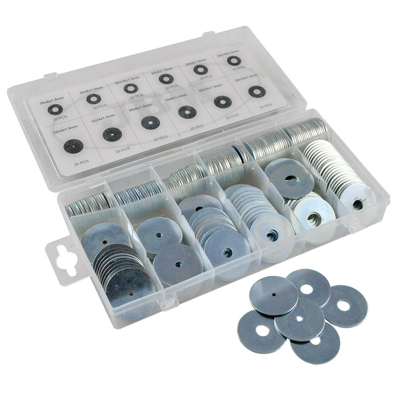 Surtido de arandelas planas JBM (53377), 240 unidades