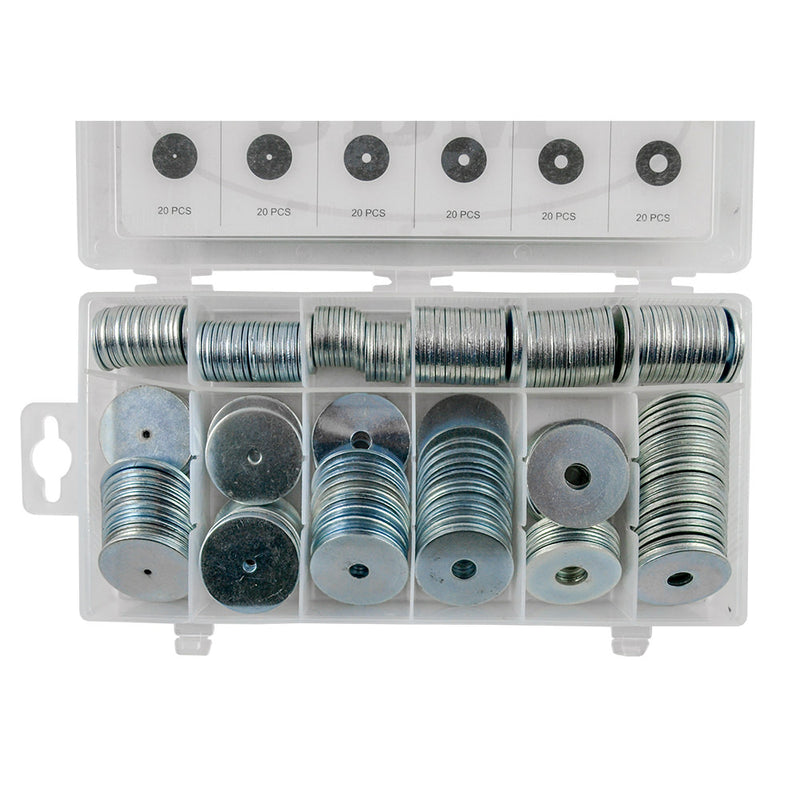 Surtido de arandelas planas JBM (53377), 240 unidades