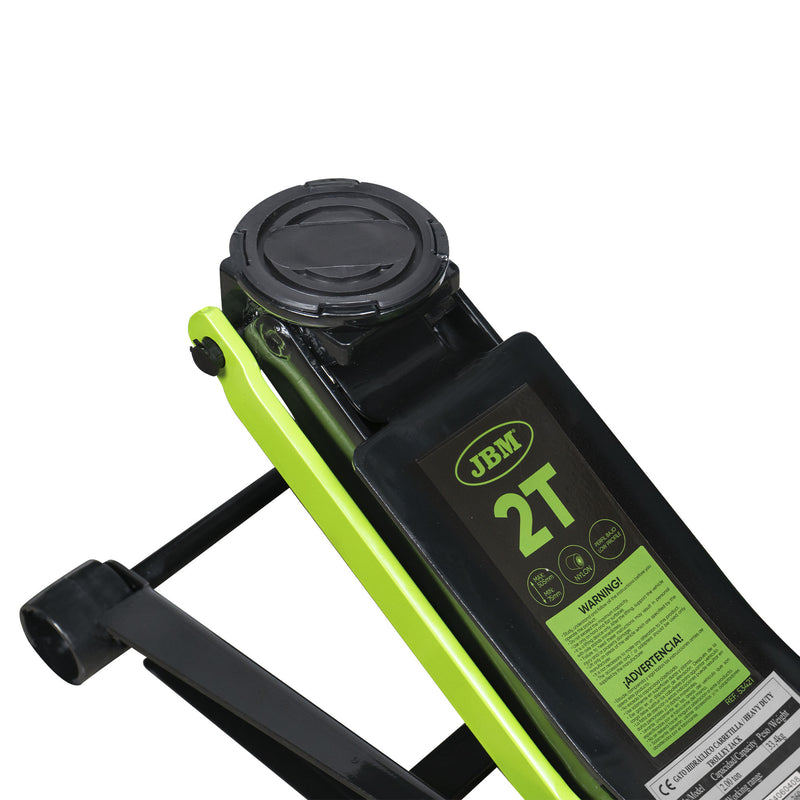 Gato hidráulico de carretilla de alta resistencia JBM (53421) 2T - Para coches bajos