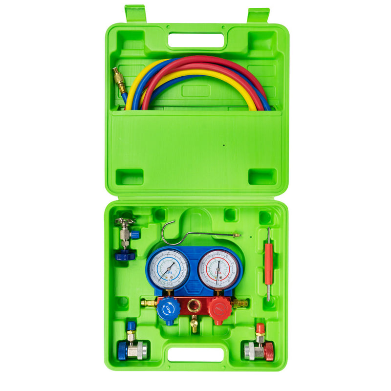 Juego de manómetros de diagnóstico de aire acondicionado JBM (53456) - Compatible con R134a