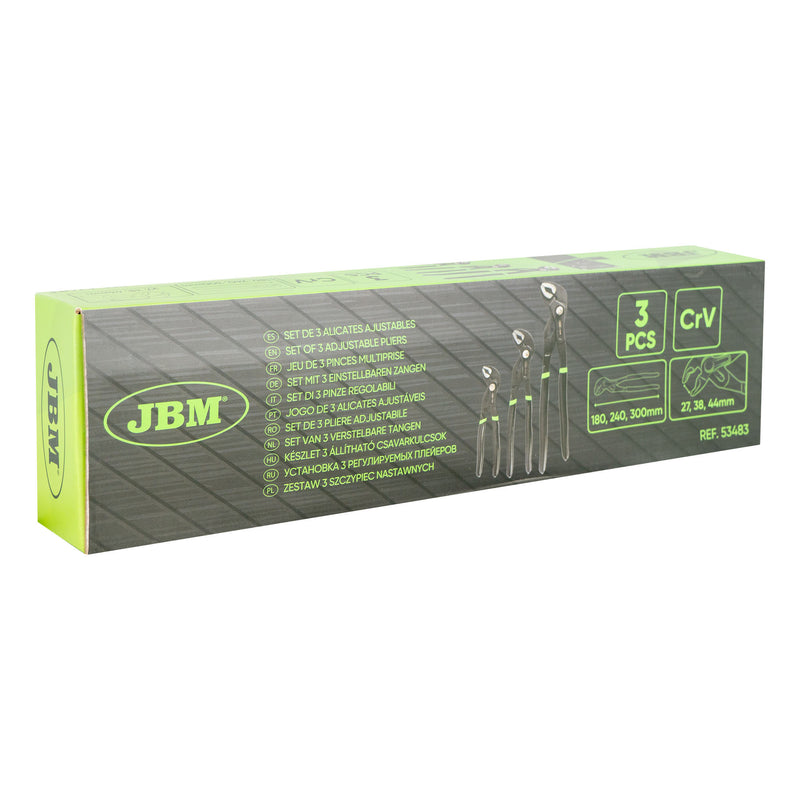 JBM (53483) Juego de 3 alicates ajustables