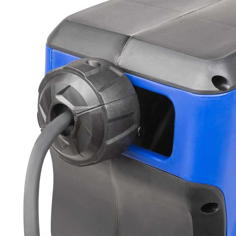 Carrete de manguera de aire JBM (53532) de 12+1 m con retráctil - Azul