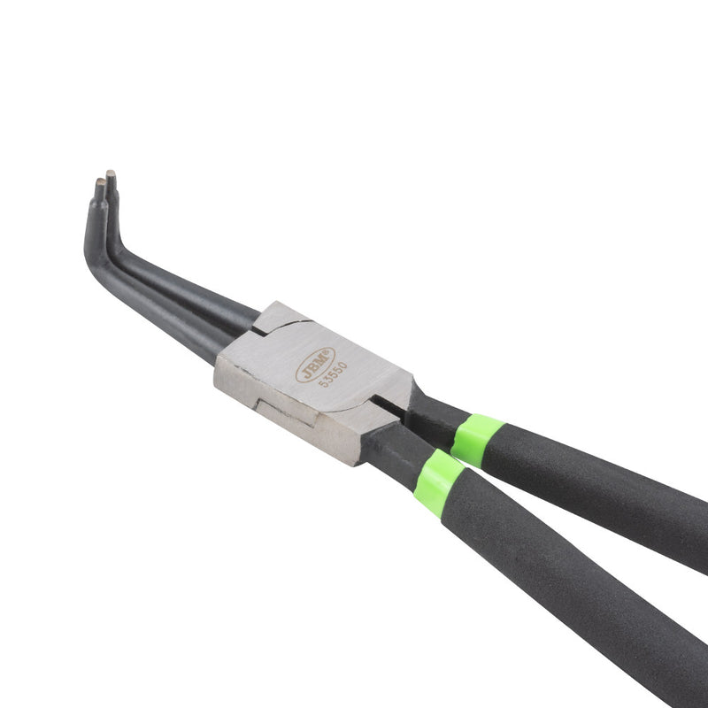 JBM (53550) Alicate para anillos elásticos internos de punta acodada 90°, 13" 330mm