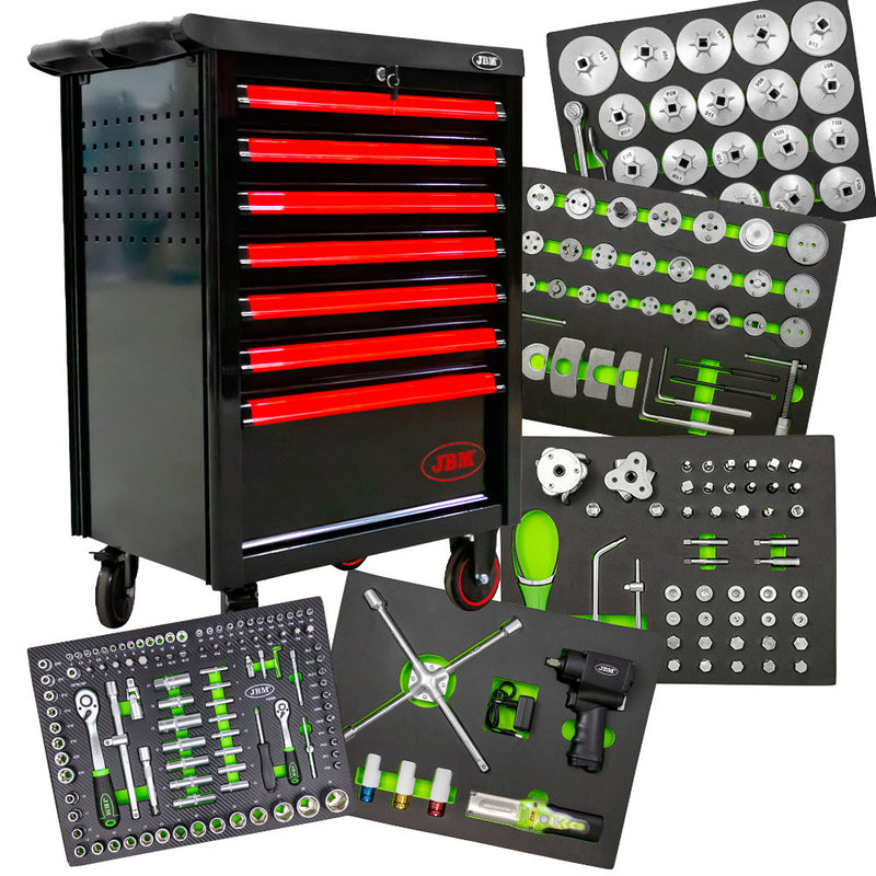 Armario de herramientas JBM (53556) - Mantenimiento especial - Rojo