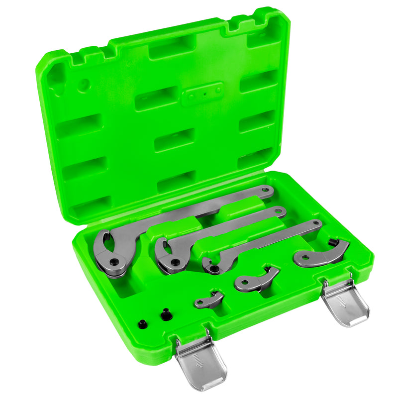 JBM (53654) Juego de 3 llaves de gancho con 3 adaptadores