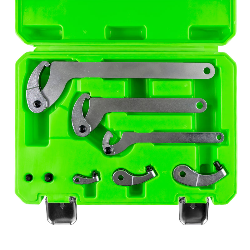 JBM (53654) Juego de 3 llaves de gancho con 3 adaptadores