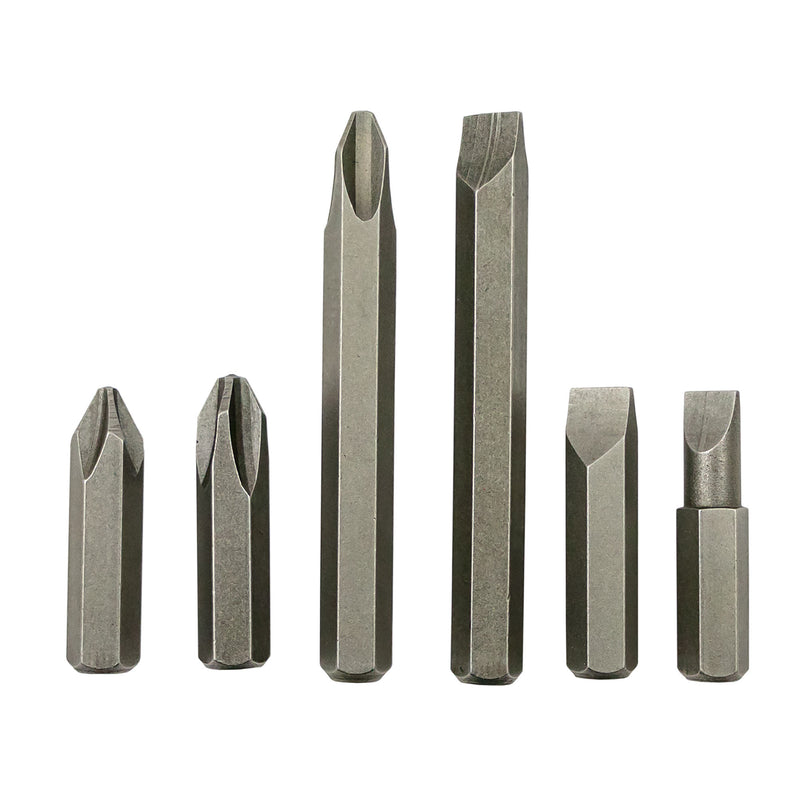 JBM (53694) Estuche metálico con destornillador de impacto de 1/2" y juego de 6 puntas.