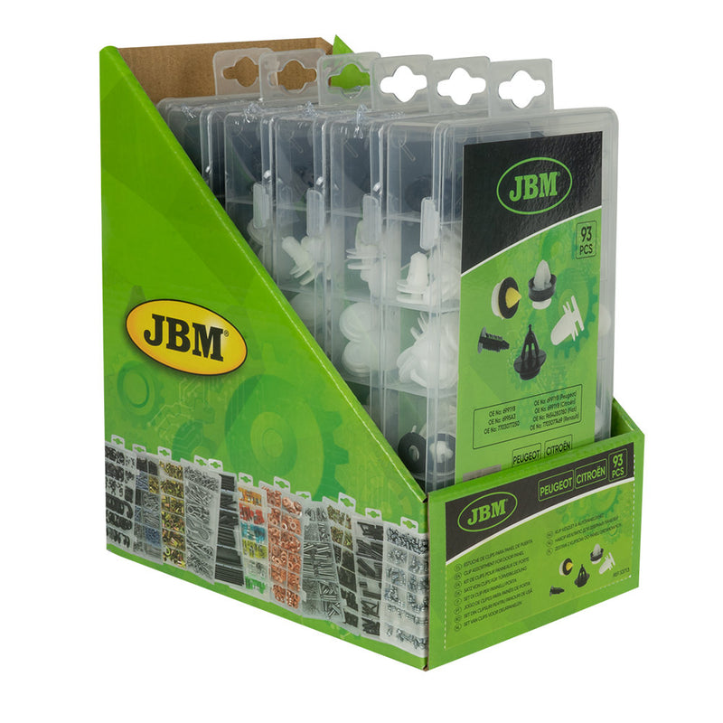 JBM (53713) Surtido de clips para paneles de puerta Peugeot/Citroën 93 uds.