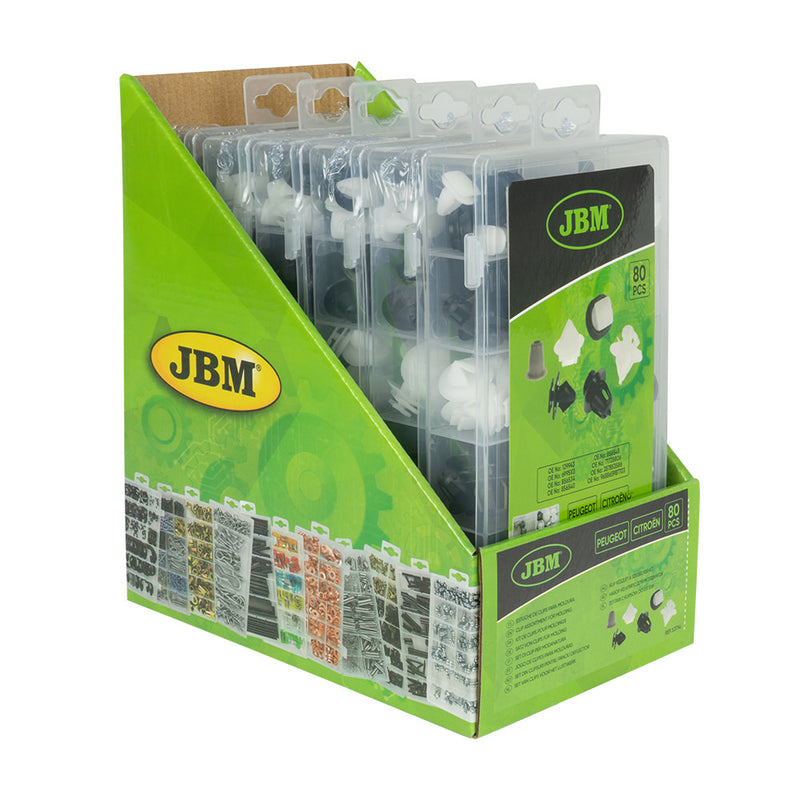 JBM (53714) Peugeot/Citroën Molding Clip Assortment 80pcs