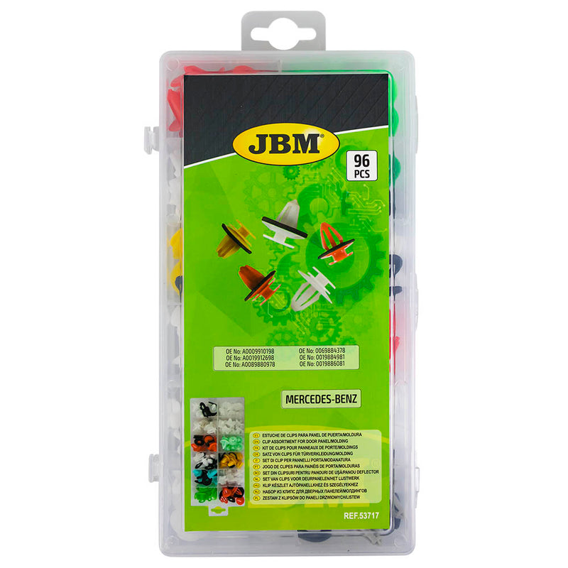 JBM (53717) Conjunto de 96 Presilhas para Painel/Moldura da Porta Mercedes-Benz