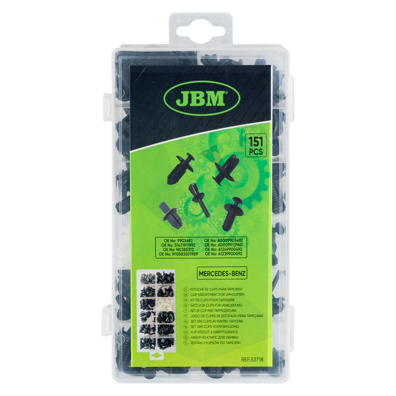 JBM (53718) Conjunto de 151 Presilhas para Estofos Mercedes-Benz
